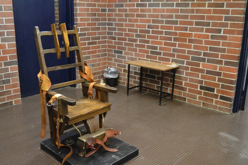 FILE - This March 2019, file photo, provided by the South Carolina Department of Corrections shows the state&#039;s electric chair in Columbia, S.C. South Carolina Gov. Henry McMaster signed into law  ...