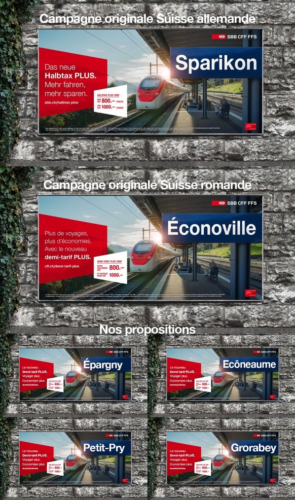 La pub CFF et les adaptations imaginées par Erin Froidevaux.