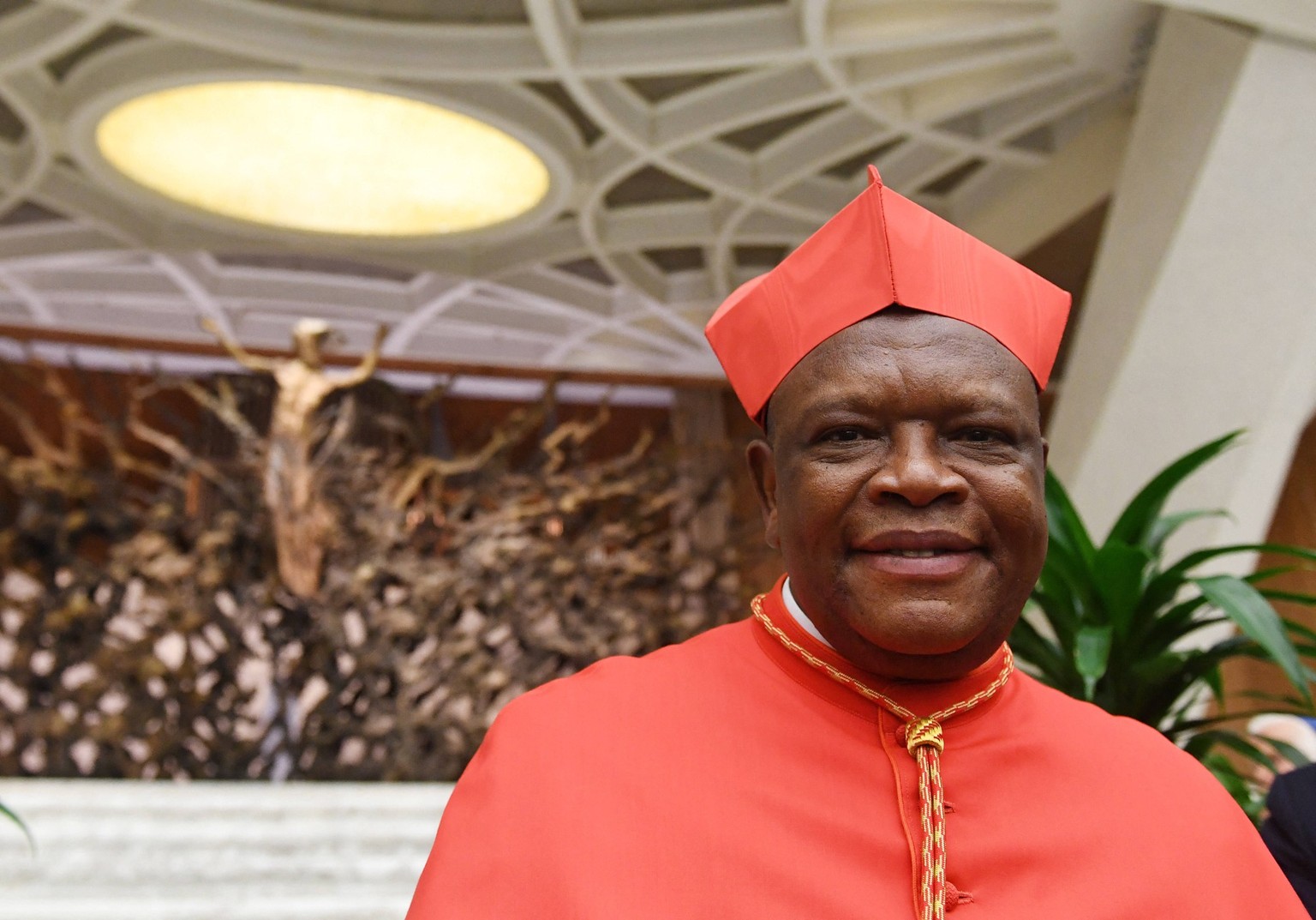 The Cardinals Papabile - Vatican File photo - Cardinal papabile Fridolin Ambongo Besungu Congo during a Consistory ceremony at St. Peter s Basilica, Vatican on October 05, 2019. - Cardinal Fridolin Am ...