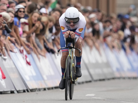 Joshua Tarling (ici lors des Mondiaux 2024 à Zurich) a cueilli samedi son 1er succès sur un grand Tour