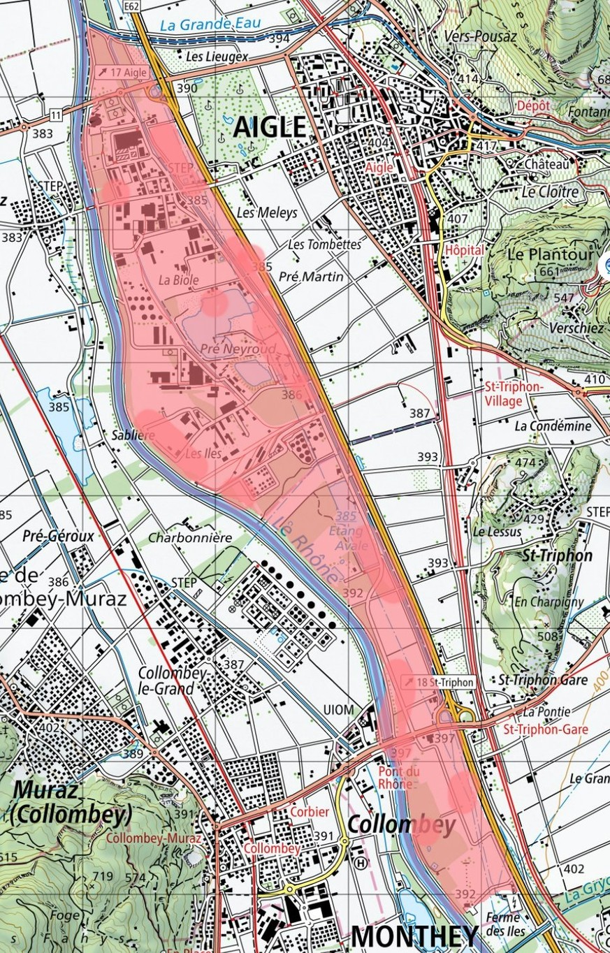 Evacuation préventive à Aigle le 30 juin 2024.