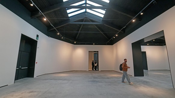 epa12833511 An overview inside the Central Pavilion, at the Giardini della Biennale, a building renovated in preparation of the 61st Biennale International Art Exhibition, in Venice, Italy, 19 March 2 ...
