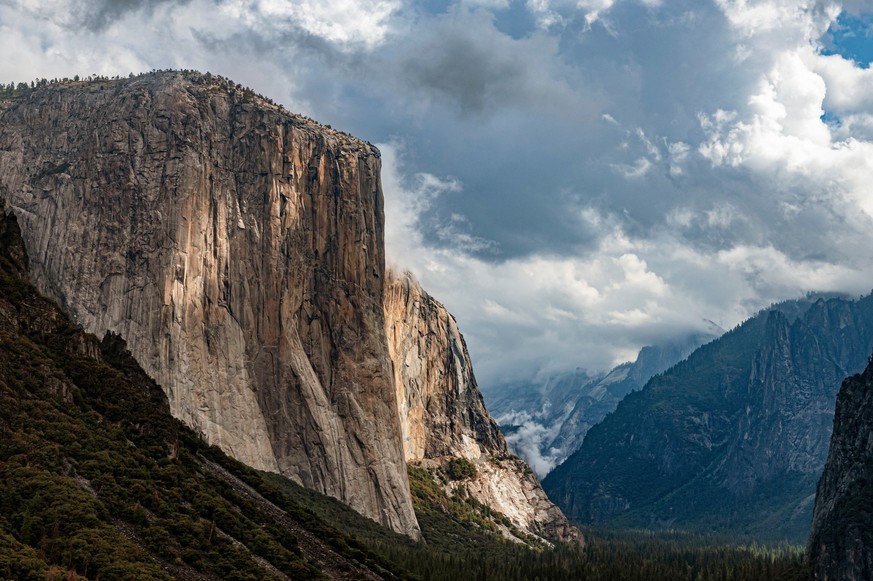La fameuse paroi El Capitan, dans le parc de Yosemite (Californie), qu'Alex Honnold a gravie sans sécurité.