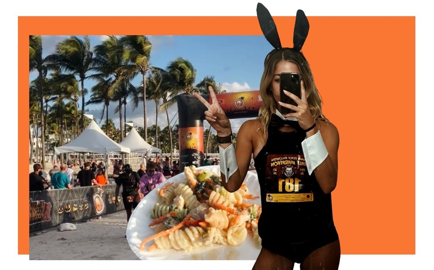 J'ai couru un semi-marathon d'Halloween habillée en playmate