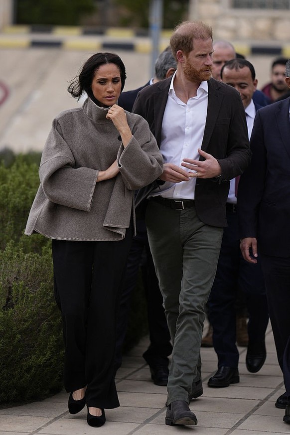 The Duke and Duchess of Sussex accompany a World Health Organisation delegation to the National Centre for Rehabilitation of Addicts (NCRA) in Amman, Jordan. Picture date: Thursday February 26, 2026.  ...