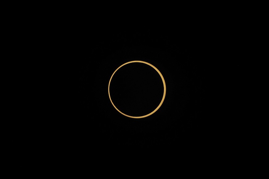 A &amp;#039;ring of fire&amp;#039; solar eclipse is seen from Tatacoa Desert, Colombia, Saturday, Oct. 14, 2023. The annular eclipse dimmed the skies over parts of the western U.S. and Central and Sou ...