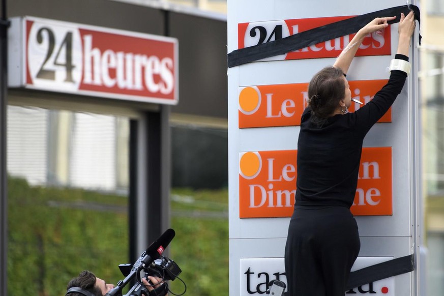 En 2016, la rédaction de 24 Heures manifestait pour le maintien de son budget.