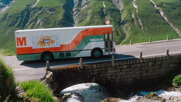 Le «Merci Bus» de Migros lors de son passage en Valais début septembre.