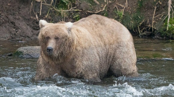 La belle blonde, en pleine séance de pêche.