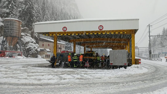Déraillement d'un train à Goppenstein
