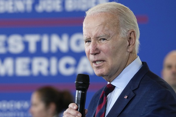 President Joe Biden speaks at Nash Community College in Rocky Mount, N.C., Friday, June 9, 2023. (AP Photo/Susan Walsh)
Joe Biden