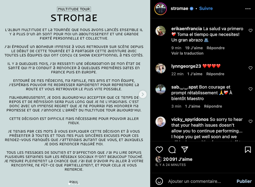 Stromae sur Instagram