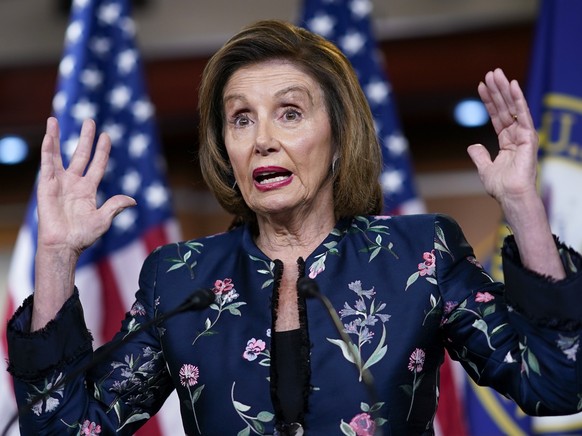FILE - Speaker of the House Nancy Pelosi, D-Calif., meets with reporters at the Capitol in Washington, on July 22, 2021. Pelosi discussed her reasons for rejecting two Republicans chosen by House GOP  ...