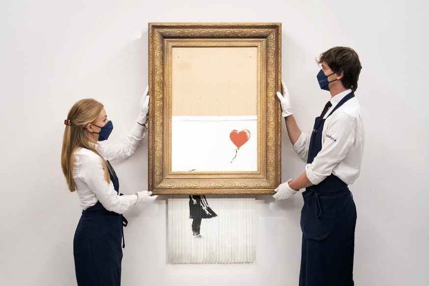 L'oeuvre autodétruite de Banksy vendue 23,5 millions de francs, un record