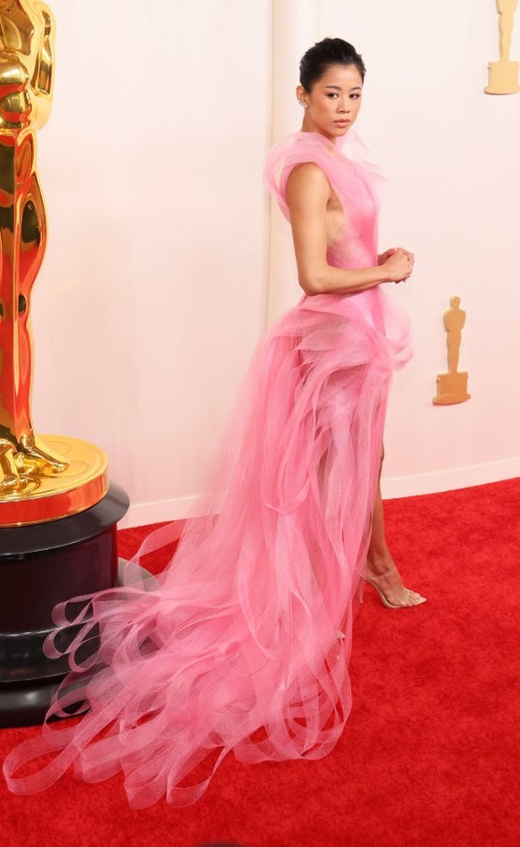 HOLLYWOOD, CALIFORNIA - MARCH 10: Leah Lewis attends the 96th Annual Academy Awards on March 10, 2024 in Hollywood, California. (Photo by Rodin Eckenroth/Getty Images)