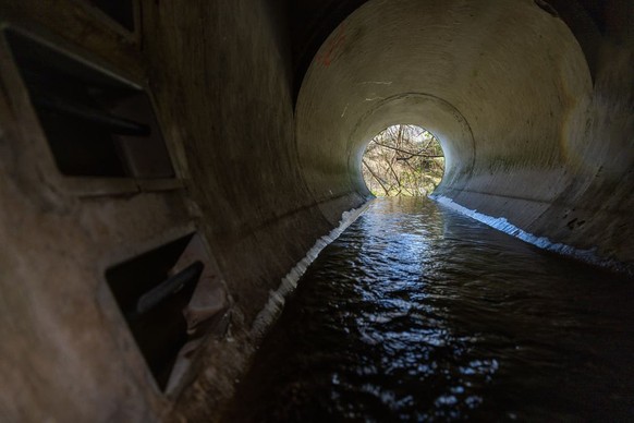 Par ce tuyau, la mousse extinctrice toxique a pénétré dans le Goldach et le lac de Constance.