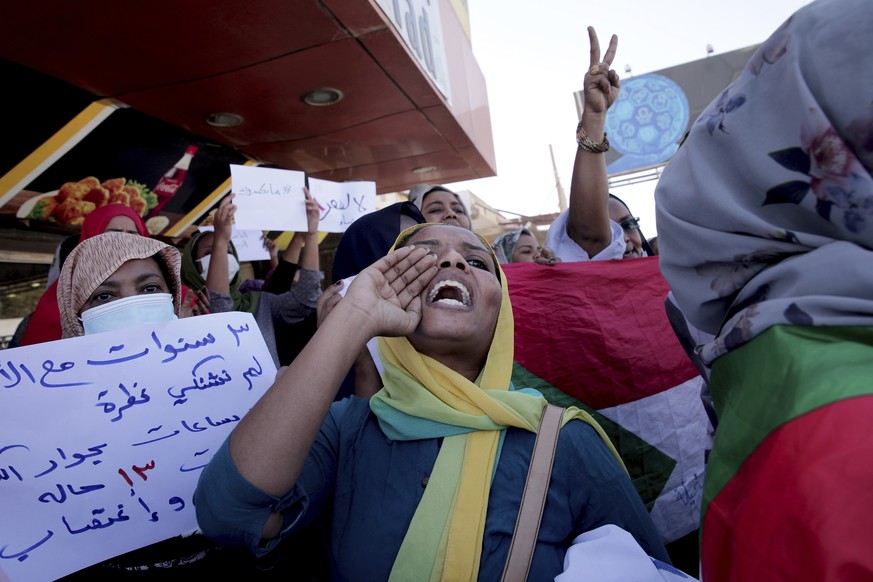 Women chant slogans protesting sexual violence, days after the U.N. human rights office called for an independent investigation into allegations of sexual violence including rape and gang rape during  ...