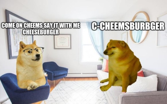 - «Cheeseburger»- «C-Cheemsburgbger»