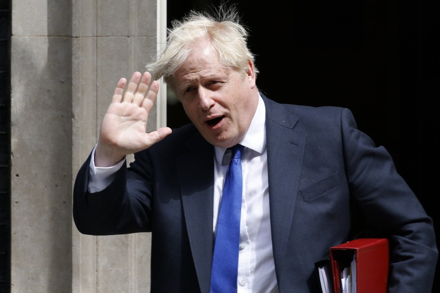 Un dernier adieu de Boris Johnson au 10 Downing Street, le bureau du premier ministre du Royaume-Uni