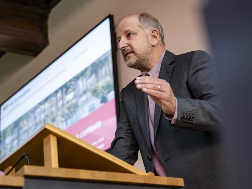 Le syndic Grégoire Junod a présenté mardi le projet de budget 2027 de la Ville de Lausanne.