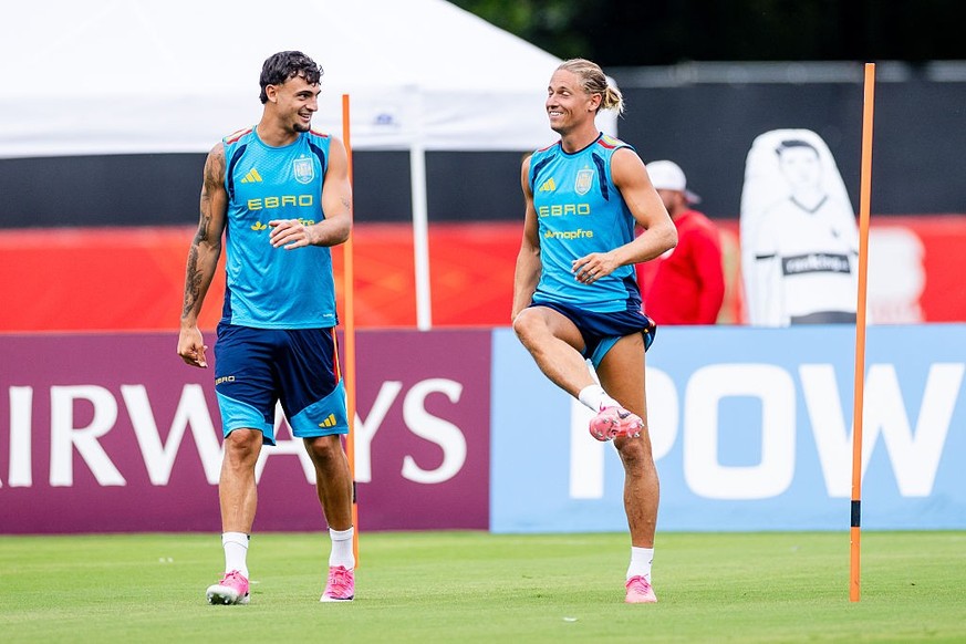 CHATTANOOGA, UNITED STATES - JUNE 22: (L-R) Marc Pubill of Spain, Marcos Llorente of Spain during the Training Spain at the The Baylor School on June 22, 2026 in Chattanooga United States (Photo by Pa ...