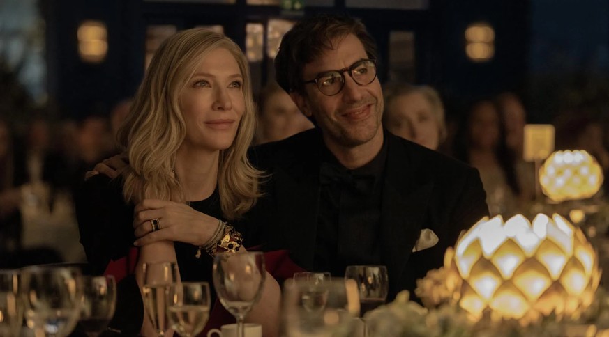 Cate Blanchett et Sacha Baron Cohen dans Disclaimer.