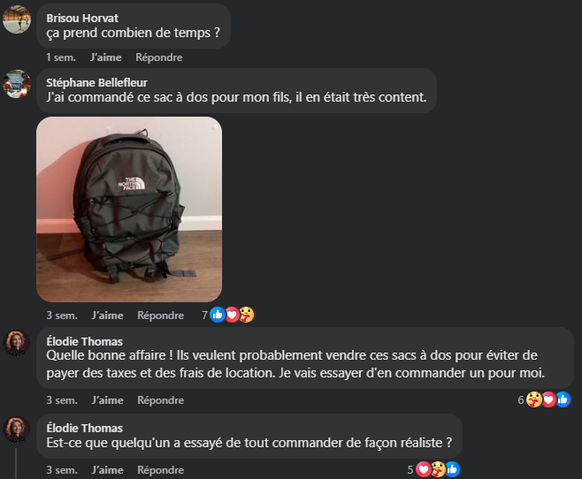 Des escrocs inondent Facebook de promotions sur des sacs à dos Decathlon notamment. Voici leur technique et leurs objectifs.