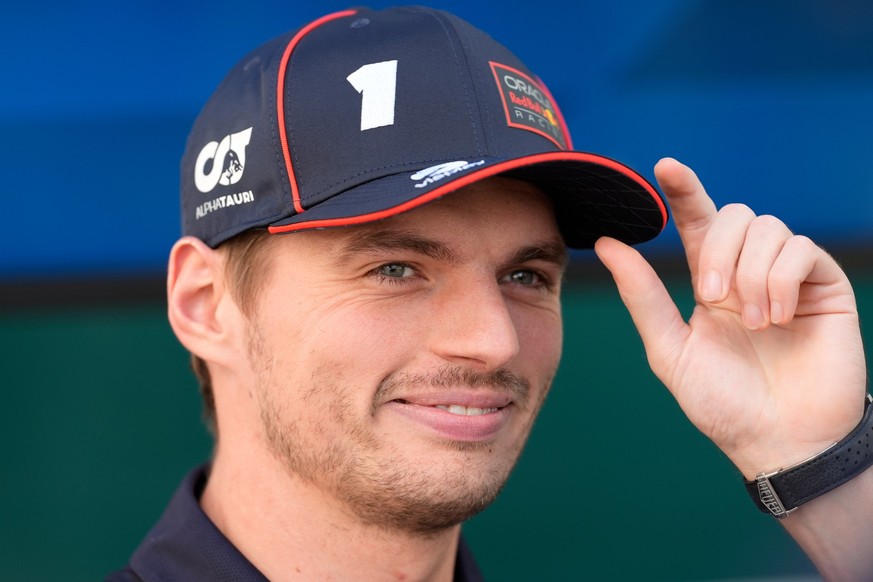 Red Bull driver Max Verstappen of the Netherlands smiles during an interview at the Hermanos Rodriguez race track ahead the Formula One Mexico Grand Prix auto race in Mexico City, Thursday, Oct. 23, 2 ...