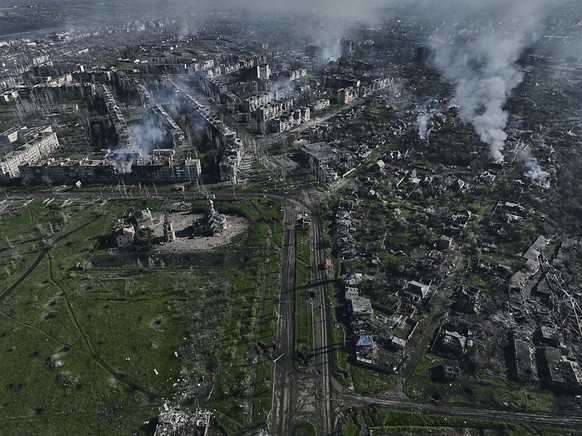 La ville de Bakhmout, qui comptait quelque 70&#039;000 habitants avant l&#039;offensive russe, est aujourd&#039;hui en grande partie dévastée par les combats (archives).