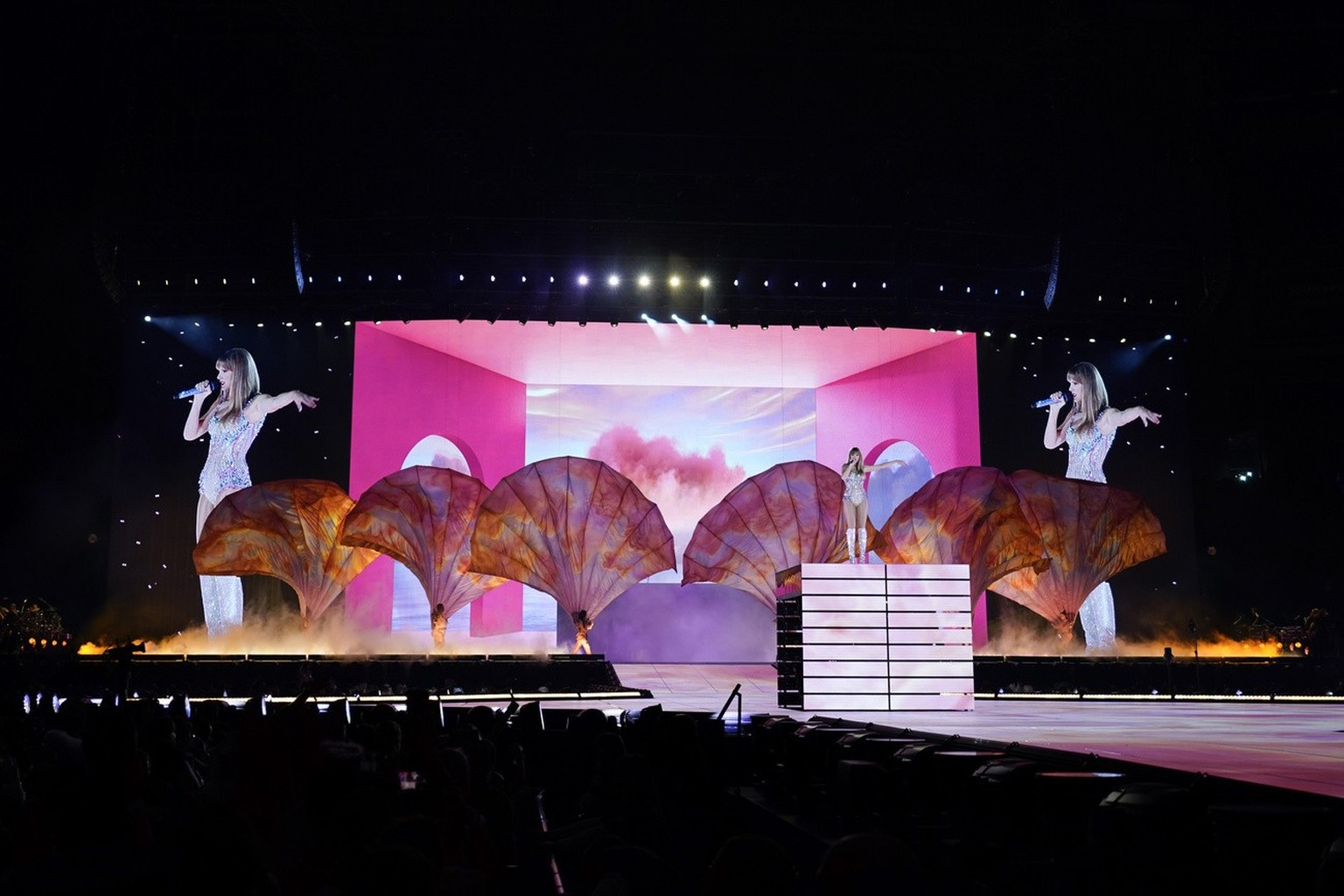 Taylor Swift performs during the opener of her Eras tour, Friday, March 17, 2023, at State Farm Stadium in Glendale, Ariz. (AP Photo/Ashley Landis)