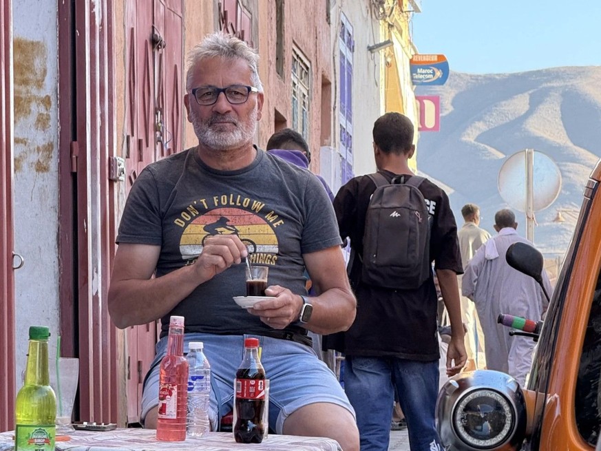 Entre deux étapes, Martin Mühlberg s'accorde une pause.