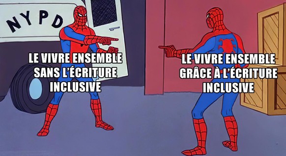 vivre ensemble, écriture inclusive, spiderman