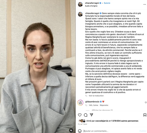 Chiara Ferragni sur Instagram