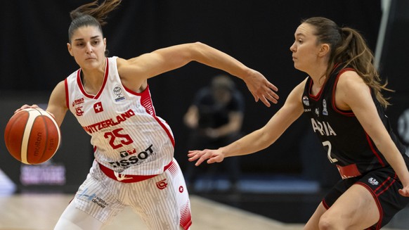 Nancy Fora (à gauche) et les Suissesses ont subi la loi de l&#039;Autriche mardi