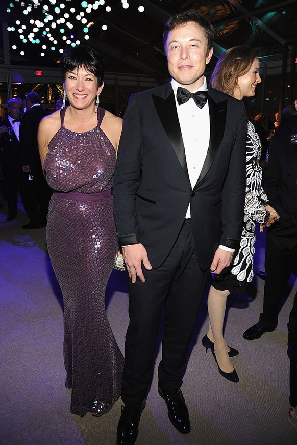 WEST HOLLYWOOD, CA - MARCH 02: (EXCLUSIVE ACCESS, SPECIAL RATES APPLY) Ghislaine Maxwell and Elon Musk attend the 2014 Vanity Fair Oscar Party Hosted By Graydon Carter on March 2, 2014 in West Hollywo ...