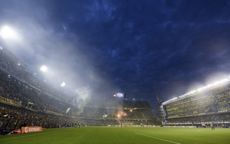 BUENOS AIRES, ARGENTINA - JUNE 25: General view of Alberto J. Armando Stadium prior to a match between Boca Juniors and Union as part of Torneo Primera Division 2016/17 at Alberto J. Armando Stadium o ...