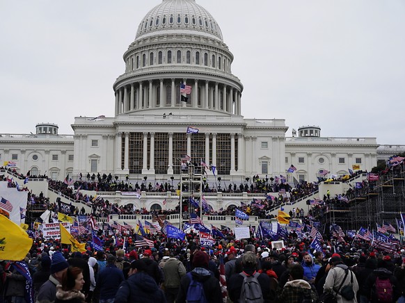 Apr�s l&#039;assaut de manifestants pro-Trump sur le Capitole � Washington le 6 janvier dernier, une premi�re peine de prison ferme a �t� prononc�e (archives).