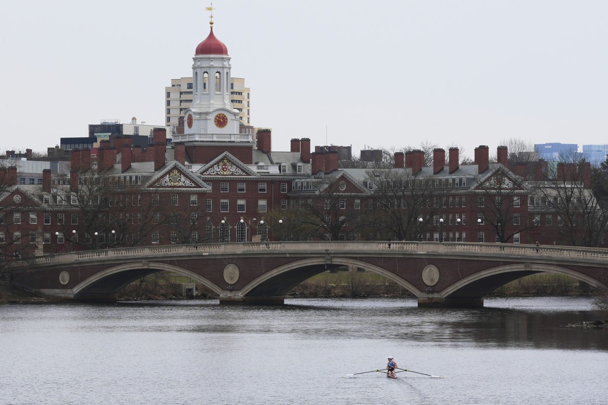 FILE - A sculler rows down the Charles River near Harvard University, at rear, April 15, 2025, in Cambridge, Mass. (AP Photo/Charles Krupa, File)
AP Poll AAPI Adults Higher Education