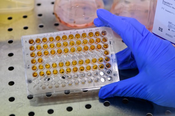 epa08401282 View of lab equipment at the Wielkopolska Center for Advanced Technologies (WCAT) at the Adam Mickiewicz University in Poznan, Poland, 04 May 2020. The WCAT is where the only SARS-CoV-2 sc ...