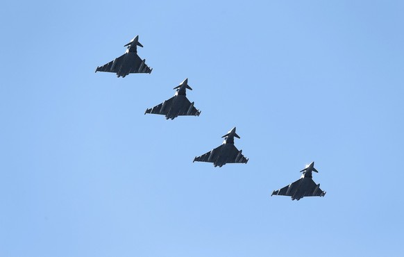 Britische Eurofighter Typhoon über Norwegen.