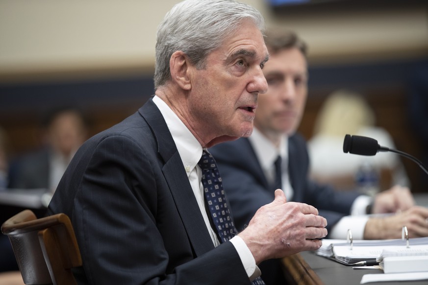 epa07737969 Former Special Counsel Robert Mueller testifies before the House Judiciary Committee during a hearing about Russian interference into the 2016 election, and possible efforts by President T ...