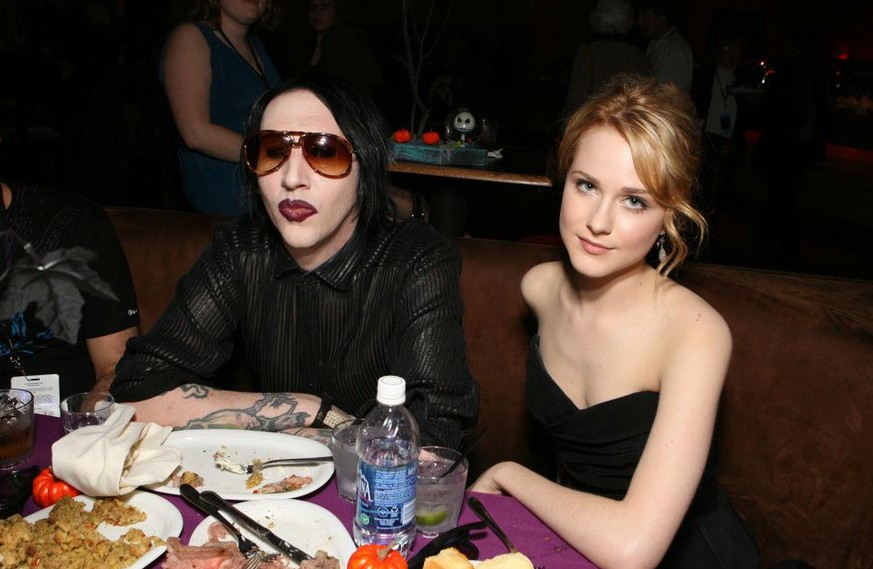 Marilyn Manson and Evan Rachel Wood (Photo by Eric Charbonneau/WireImage for Disney Pictures)