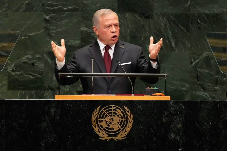 Jordan's King Abdullah II speaks during the 81st session of the United Nations General Assembly at United Nations headquarters, Tuesday, Sept. 22, 2026. (AP Photo/Seth Wenig)
Abdullah II