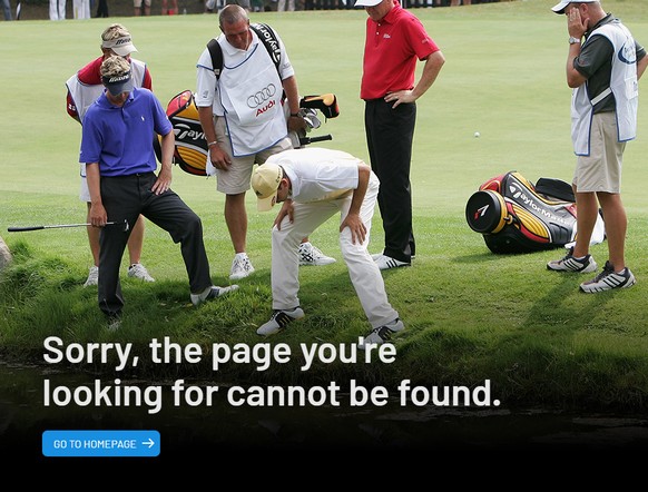 Auch diese Golfer wissen nicht, wohin die Webseite verschwunden ist.