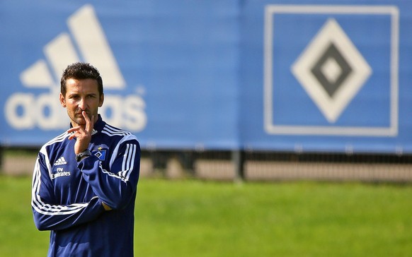 Zinnbauer im gestrigen Training des HSV