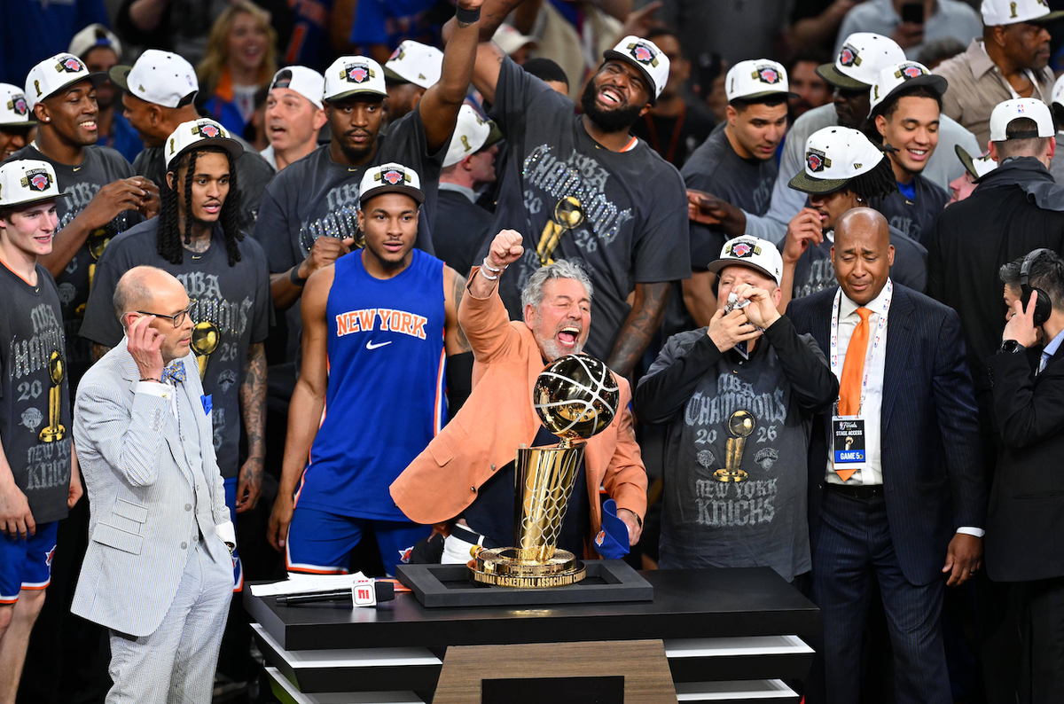 dolan (james lawrence) BASKET CHPT NBA, Basketball Herren, USA 2026 SAN ANTONIO SPURS-NEW YORK KNICKS (90-94) FROST BANK CENTER SAN ANTONIO ETATS UNIS 13 06 2026 REAU ALEXIS pdg madison square garden  ...