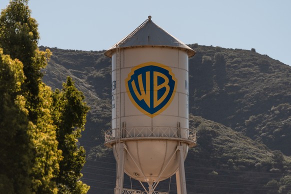 FILE - The Warner Bros. water tower is seen at Warner Bros. Studios in Burbank, Calif., Dec. 5, 2025. (AP Photo/Jae C. Hong, File)
Warner Bros
