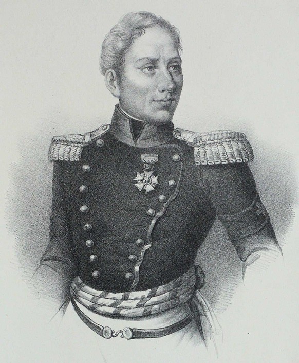 Porträt des jungen Guillaume Henri Dufour, um 1830.
https://commons.wikimedia.org/wiki/File:Dufour_Litho.JPG