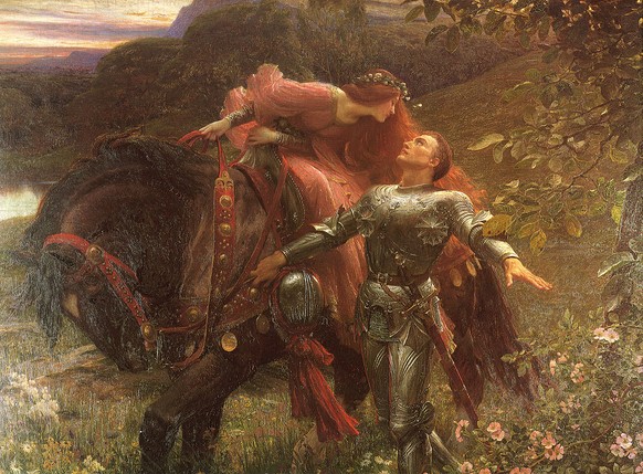 «La belle dame sans merci», Gemälde von Frank Bernard Dicksee.&nbsp;