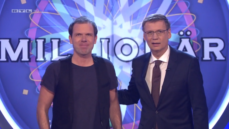 Sebastian Langrock vor der Sendung – er wird eine Riesenshow abliefern.